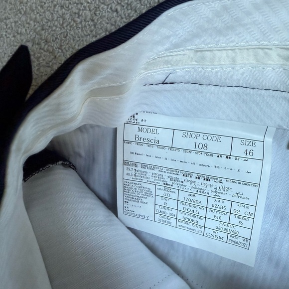 Suit Supply Men's Navy Dress Pants Brescia - Picture 2 of 5